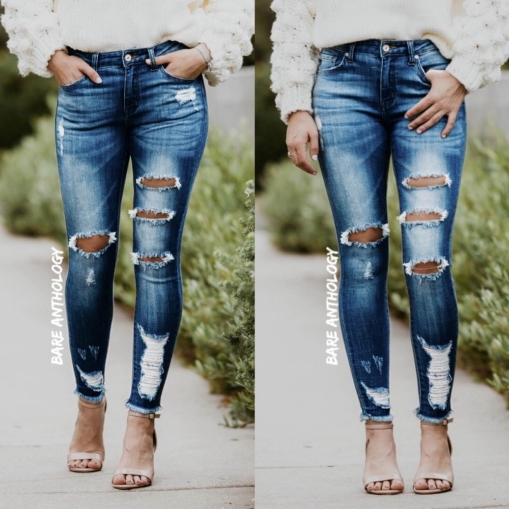 NWT Kancan distressed skinny jeans sz 9/28